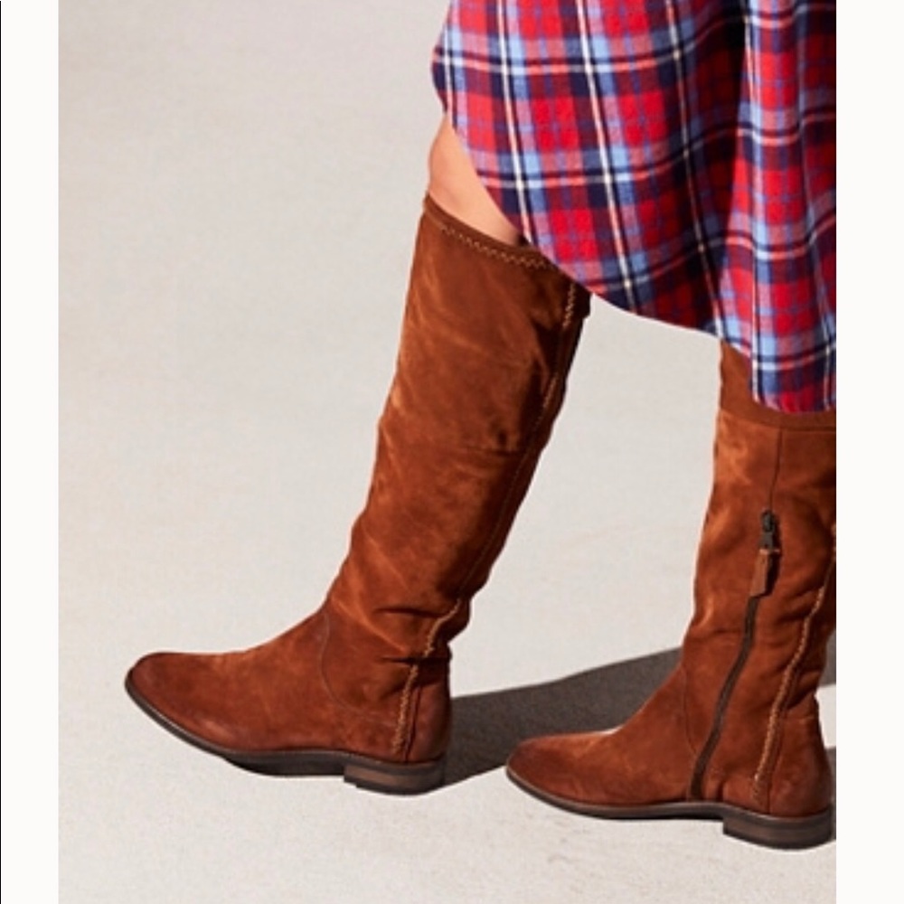 Free People Knee High Suede Boots